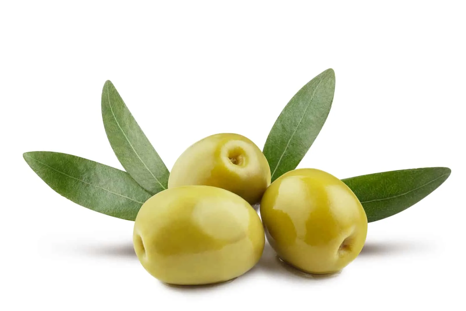 Oliven auf weißem Grund