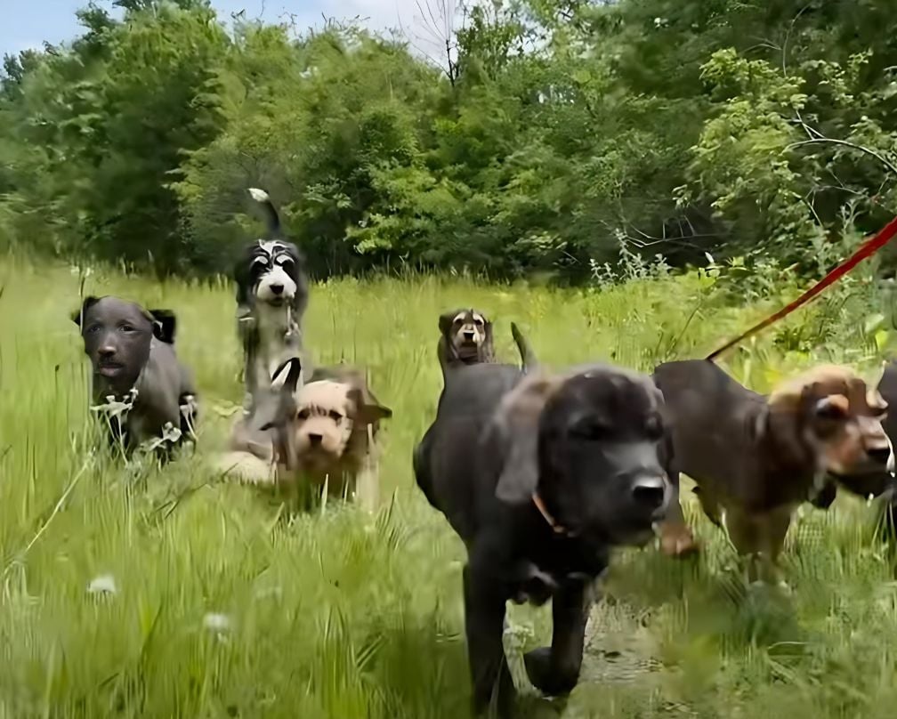 Hunde beim Spaziergang